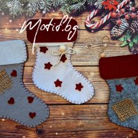 Коледен чорап за елха , камина , прибори, снимка 1 - Декорация за дома - 42445503