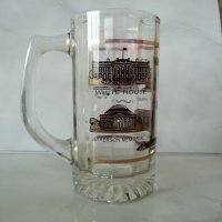 Стъклена халба за бира Вашингтон Белия дом Капитолия мемориал, снимка 1 - Чаши - 37375207