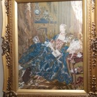 Вилеров гоблен "Мадам Помпадур", снимка 1 - Гоблени - 37168897
