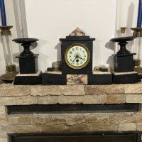 Стар френски каминен часовник , снимка 2 - Антикварни и старинни предмети - 42827275