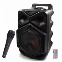 Караоке Тонколона 8" 1778, 1 жичен микрофон, Bluetooth, FM радио, micro SD/USB/AUX, Светлинни ефекти, снимка 1 - Аудиосистеми - 30481010