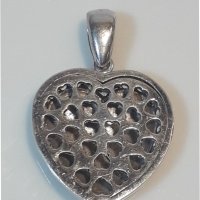 Сребърна висулка сърце Bvlgari , снимка 4 - Колиета, медальони, синджири - 39051655