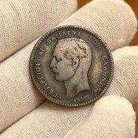 10 лепта 1882 г, Гърция - стара медна монета, снимка 1 - Нумизматика и бонистика - 42874467