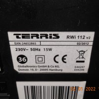 Terris  RWi112v2 - radio clock alarm hifi sound system, снимка 9 - Други - 35652509