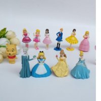 Малка фигурка принцеса кукла балерина мечо пух пластмасова за игра и украса на торта, снимка 3 - Фигурки - 27875290