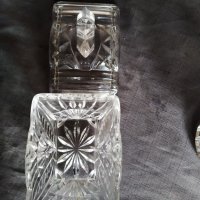 стара кристална захарница,бонбониера арт деко, снимка 3 - Антикварни и старинни предмети - 29140587