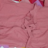 Дамски халат С М Л до коляно в розово, снимка 3 - Бельо - 42788122