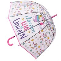 Автоматичен детски прозрачен чадър за дъжд еднорог Dream Like Unicorn 80,5 см, снимка 3 - Чадъри - 42875027