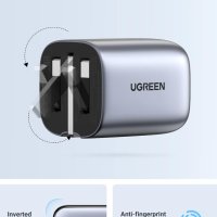 UGREEN 65W USB C зарядно с USB C кабел Сгъваем 3-портов GaN, PPS/PD3.0, снимка 5 - Кабели и адаптери - 42713827