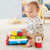 Бебешка количка с кубчета за дърпане Fisher Price , снимка 6 - Коли, камиони, мотори, писти - 44404957