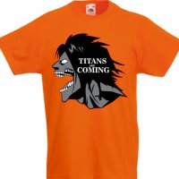 Детска тениска Attack on Titan titans are comings,Анимация,игра,Празник,Повод, снимка 7 - Детски тениски и потници - 37946488