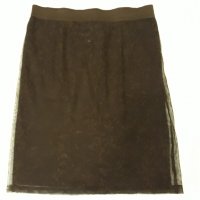 Черна лятна тънка прозрачна дантелена пола с черна мека удобна подплата - много комфортно усещане , снимка 2 - Поли - 37457052