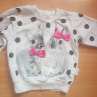 Джинси и блузка със зайчета , снимка 1 - Комплекти за бебе - 30567957