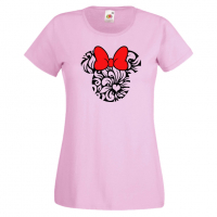 Дамска тениска Minnie Head 7 Подарък,Изненада,Рожден ден,, снимка 4 - Тениски - 36530235