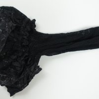 S нови черни мрежести чорапи със силикон, снимка 2 - Бельо - 44340056