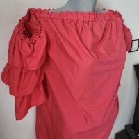 Фешън рокля S размер,цвят диня, снимка 2 - Рокли - 40697801