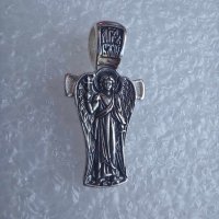 Сребърен кръст Архангел Михаил, снимка 1 - Колиета, медальони, синджири - 42468994