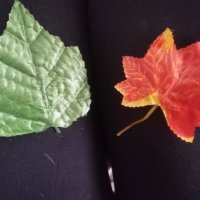 25 бр Изкуствени есенни листа листо за декорация и украса от текстил кленови лиани лиана, снимка 3 - Други - 42701526