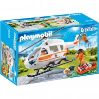 Playmobil - Спасителен хеликоптер Playmobil 70048 - Rescue Helicopter, снимка 1 - Конструктори - 31823418