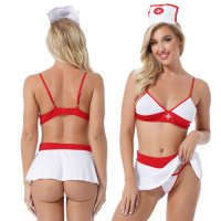 Еротично бельо секси костюм на медицинска сестра - Код: К1270, снимка 2 - Бельо - 32968755