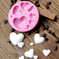 Силиконов молд 8 сърца , сърце декорация на торта , фондан , лед бонбони шоколад, снимка 4 - Форми - 37146042