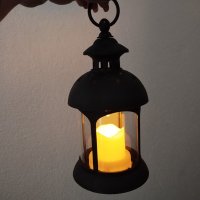 4139 Декоративен фенер Led лампа с реалистична свещ, снимка 2 - Декорация за дома - 42860819