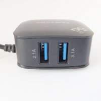 Бързо зарядно  с 2 USB порта и  micro USB кабел, 3.1 А, снимка 1 - Оригинални зарядни - 30120990