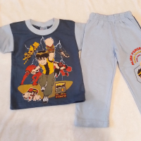 Детски комплект блузка и панталон, 12м , снимка 1 - Комплекти за бебе - 44528965