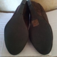 Кафяви велурени обувки с платформа, снимка 9 - Дамски елегантни обувки - 29607689