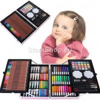 Детски комплект за рисуване в куфарче от 145 части, снимка 1 - Рисуване и оцветяване - 38425594