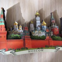 Автентичен дървен 3D магнит от Москва, Русия-серия-, снимка 2 - Колекции - 39248000