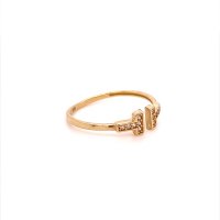 Златен дамски пръстен 1,17гр. размер:57 14кр. проба:585 модел:20131-6, снимка 3 - Пръстени - 42615843
