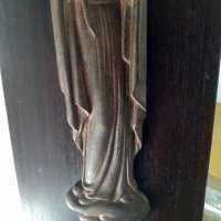 Богородица пано от чугун статуя икона статуетка масивна, снимка 3 - Антикварни и старинни предмети - 37145895