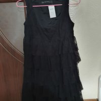 Черна рокля с дантела Zara 38-M-30лв.НОВА, снимка 2 - Рокли - 39460214