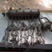 Огромен възрожденски османски накит муска трепка сачан, снимка 2 - Антикварни и старинни предмети - 38398814