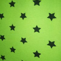 неоново зелен памучен потник с дантела на звезди, снимка 5 - Потници - 29466239