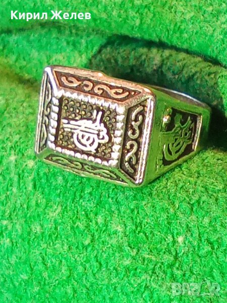 ОСМАНСКИ ПРЪСТЕН с ТУГРА от БЛАГОРОДНА НЕРЪЖАЕМА СТОМАНА КЛАСИЧЕСКИ МОДЕЛ ТУРЦИЯ 25991, снимка 1