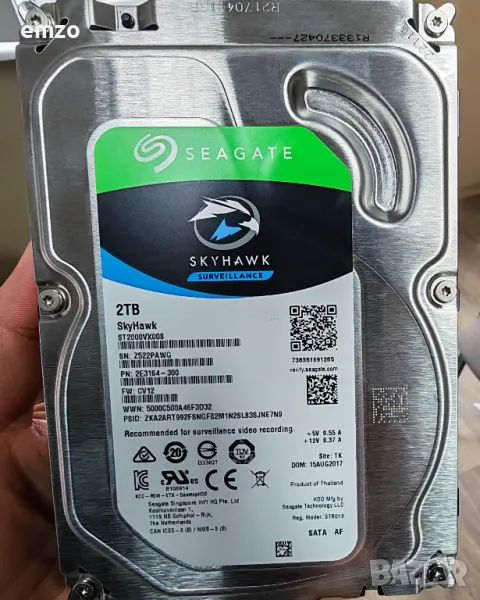 2Tb HDD 3.5" Seagate Skyhawk, снимка 1