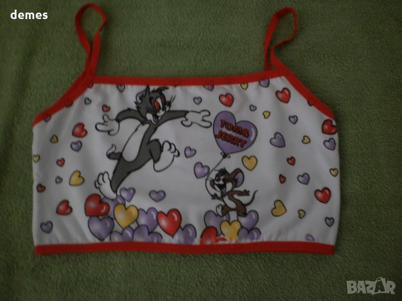 Детско бюстие за момиче с ефектна щампа, ново, снимка 1