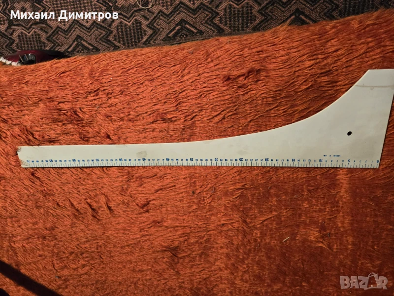 Стара шивашка линия, линеал #4 от соца, снимка 1