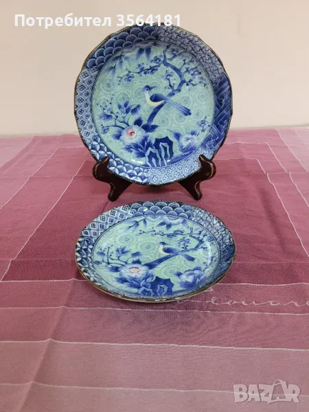 Сет японски маркови порцеланови чинии , снимка 1