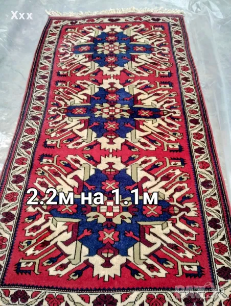 Ръчно тъкан вълнен килим.Произход Иран.Антика за ценители., снимка 1