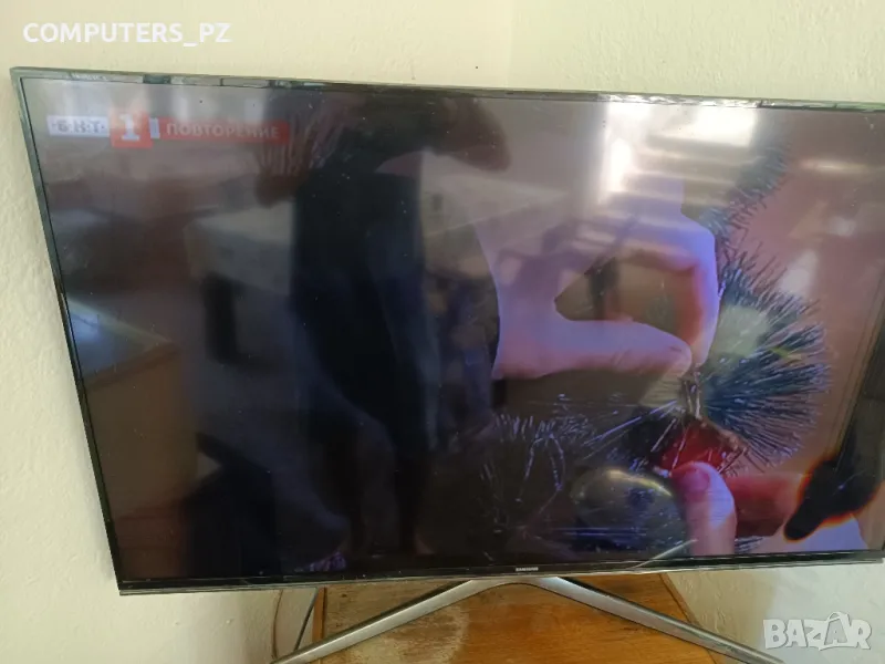 Телевизор SAMSUNG 48" H6500 UE48H6500 работещ на части спукан панел, снимка 1