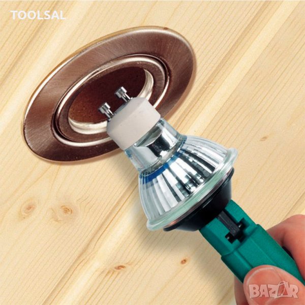 Вендуза Wolfcraft за смяна на LED луничка 38 мм, 170 мм, зелен, снимка 1