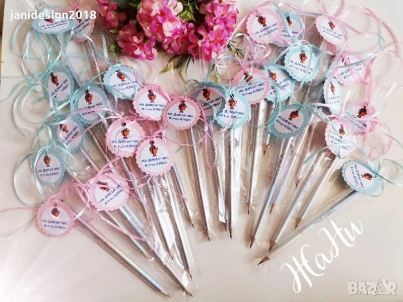 гравирани моливи с име подаръчета за първи учебен ден , снимка 1