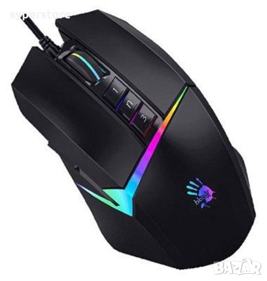 Мишка Геймърска Оптична USB BLOODY W60 Max 10000cpi 8btns BC3332-A RGB Gaming Mouse, снимка 1