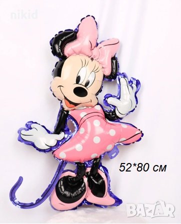 Розова Мини Маус цял ръст голям фолио фолиев балон хелий и въздух парти рожден ден, снимка 1