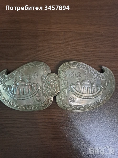 Възрожденски религиозни сребърни пафти , снимка 1