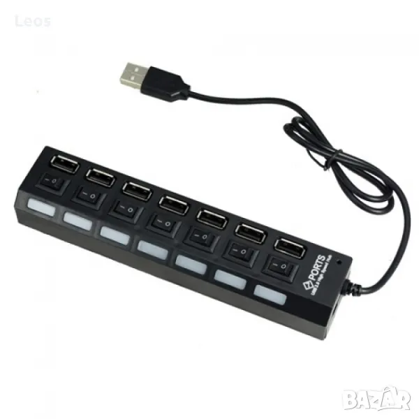 USB Hub разклонител със 7 порта, снимка 1