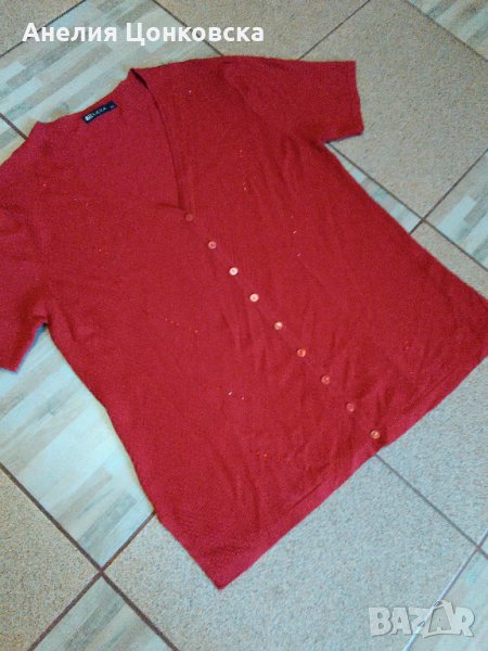 Елегантна блузка в червено, снимка 1